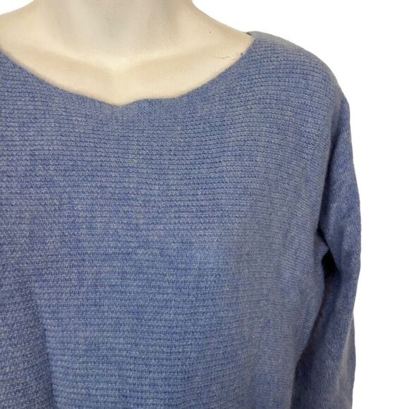 Max Studio Womens Blue 100% 2-Ply Cashmere Long Sleeve Pullover Sweater sz M - Picture 7 of 16